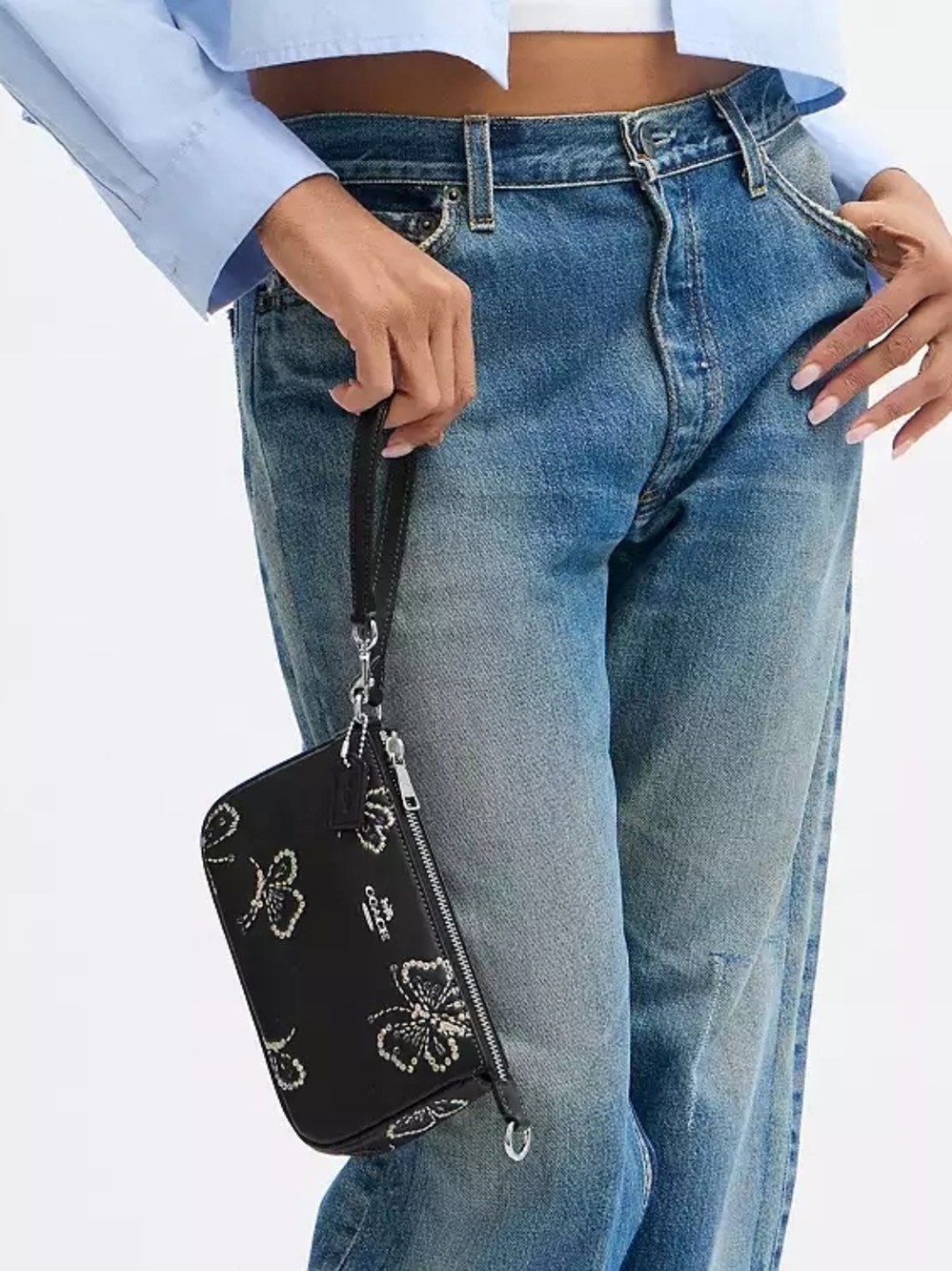 *NWT* COACH Nolita 19 With Sparkly Butterfly Print In Black - Picture 3 of 14